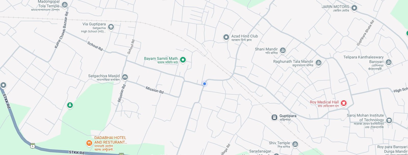 Location map for LSRR Designs studio